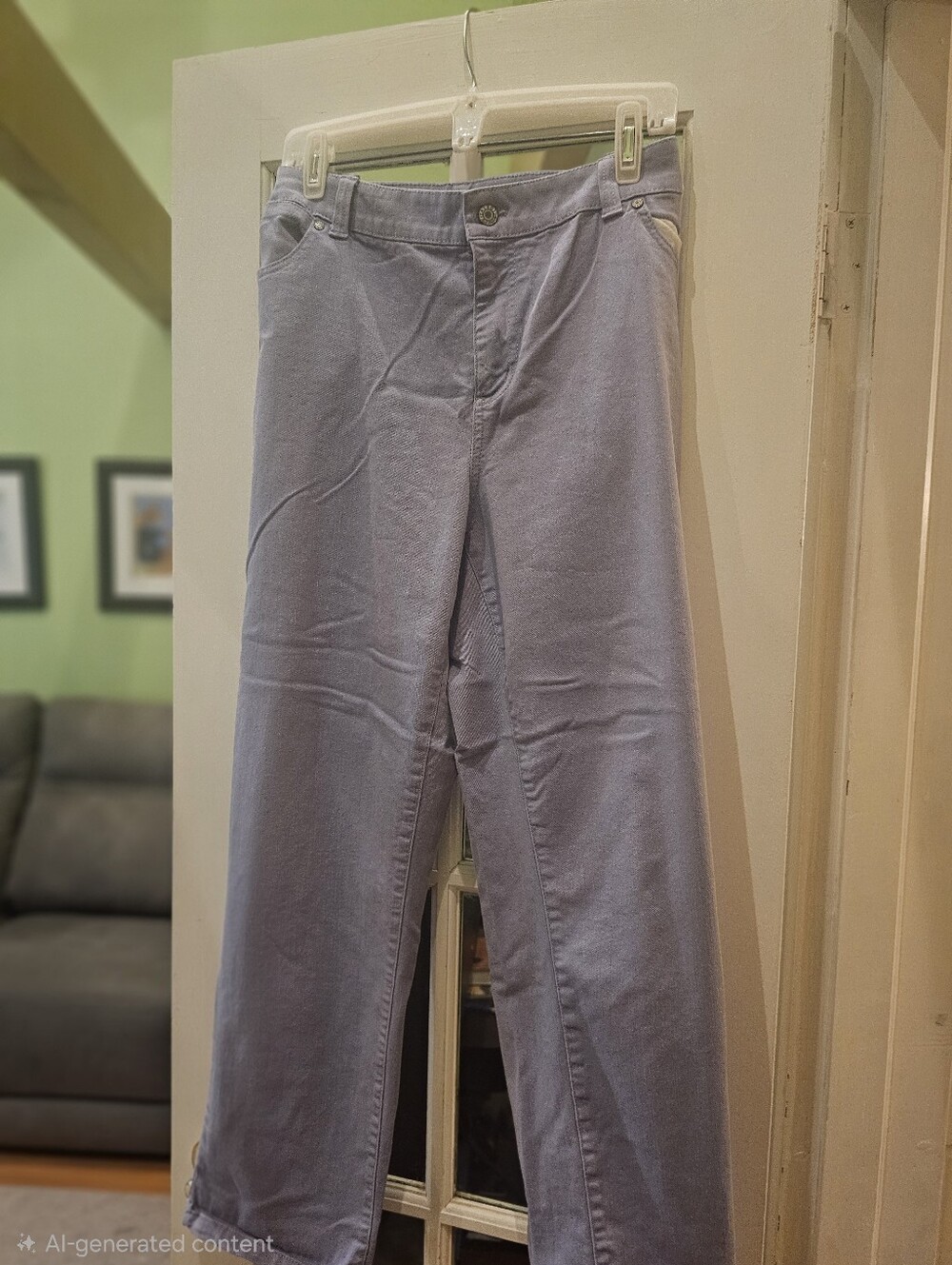 Talbots 18W Simply Flattering Periwinkle Blue Colored Denim Boyfriend Jeans